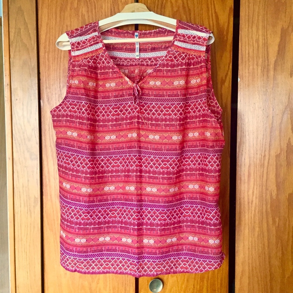 KUHL Flora Tank Top Cactus Bloom Red 3X